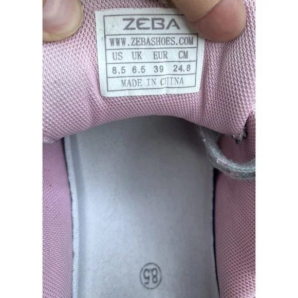 Zeba Walking Shoes Sneakers Womens Size 8.5 Gray Rose Pink Comfort - Picture 11 of 12
